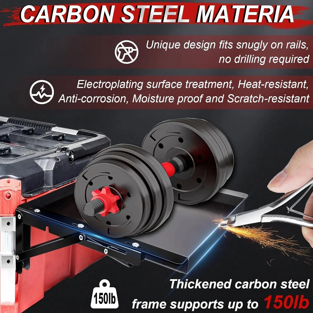 Folding Magnetic Table Fits for Milwaukee Packout Toolbox Powerful Magnetic Tool Tray Side(Tools are not included )