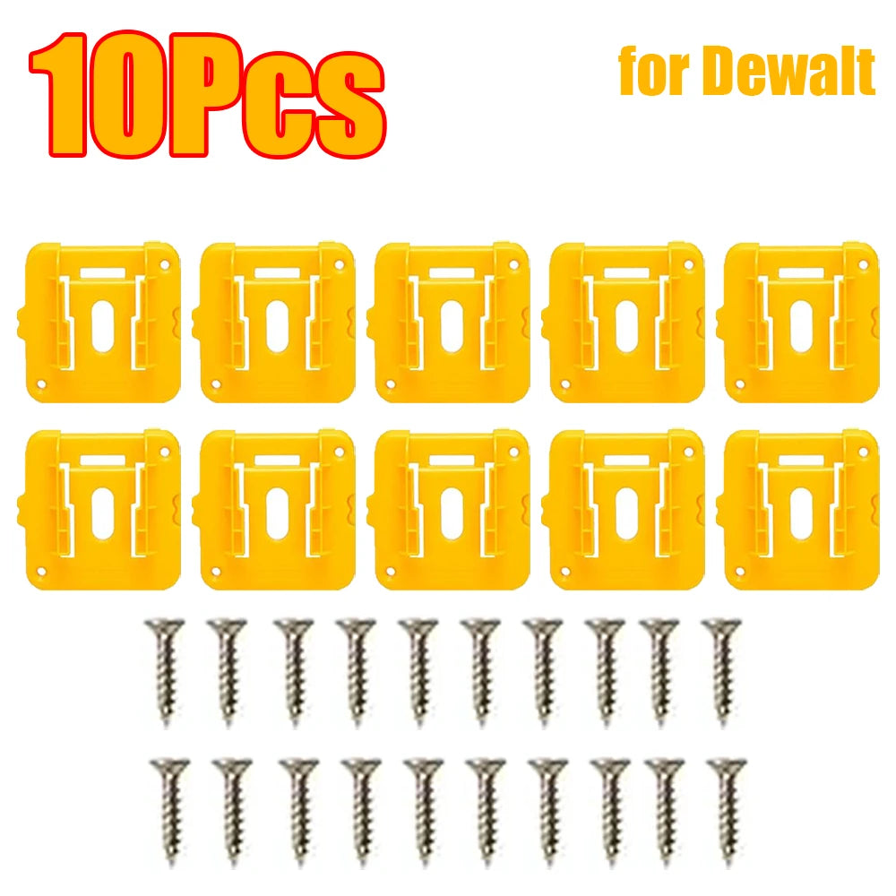 1-15Pcs Battery Holder Wall Mount for Dewalt/Makita/Milwaukee Holder Battery Storage Rack 14.4V 18V for Warehouse, Factory