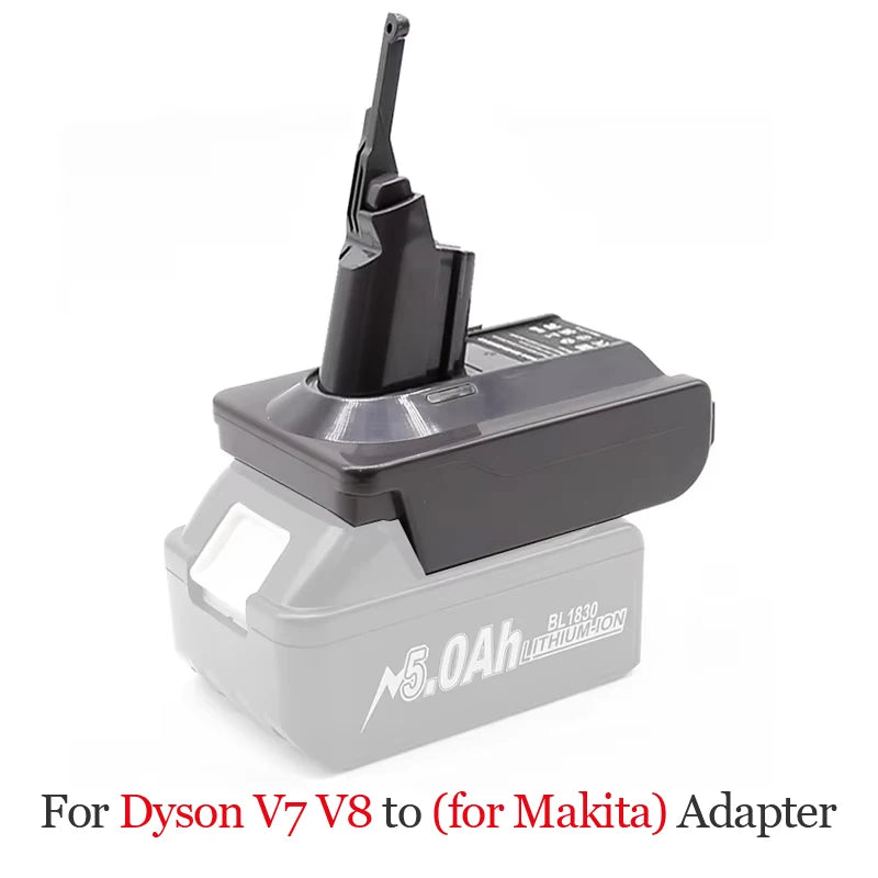 Adapter for Makita/Dewalt/Milwauke 18V Lithium Battery Converter To For Dyson V6 V7 V8 Series Vacuum Cleaner Tool DC58/SV11/SV10
