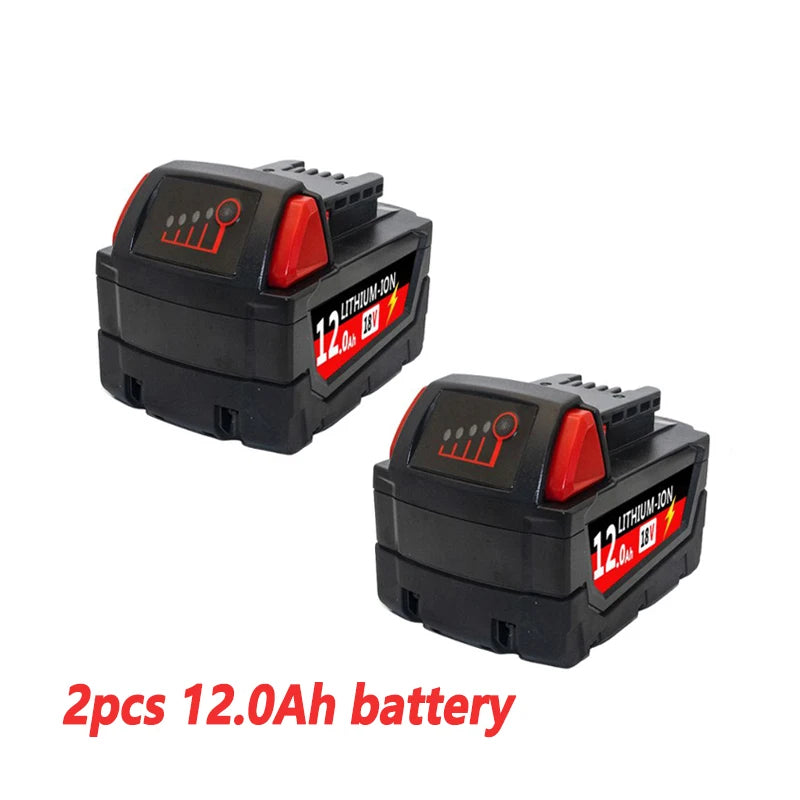 6.0Ah/9.0Ah/12.0Ah For Milwaukee M18 18V Replacement For Milwaukee M18B5 XC Li-ion battery 48-11-1815 2604-20 48-11-1850 charger