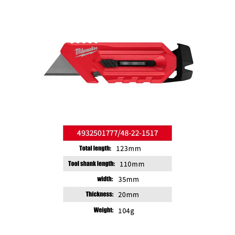Milwaukee 4-in-1 multi-functional folding utility knife, portable paper cutter and box opener 4932501777/48-22-1517