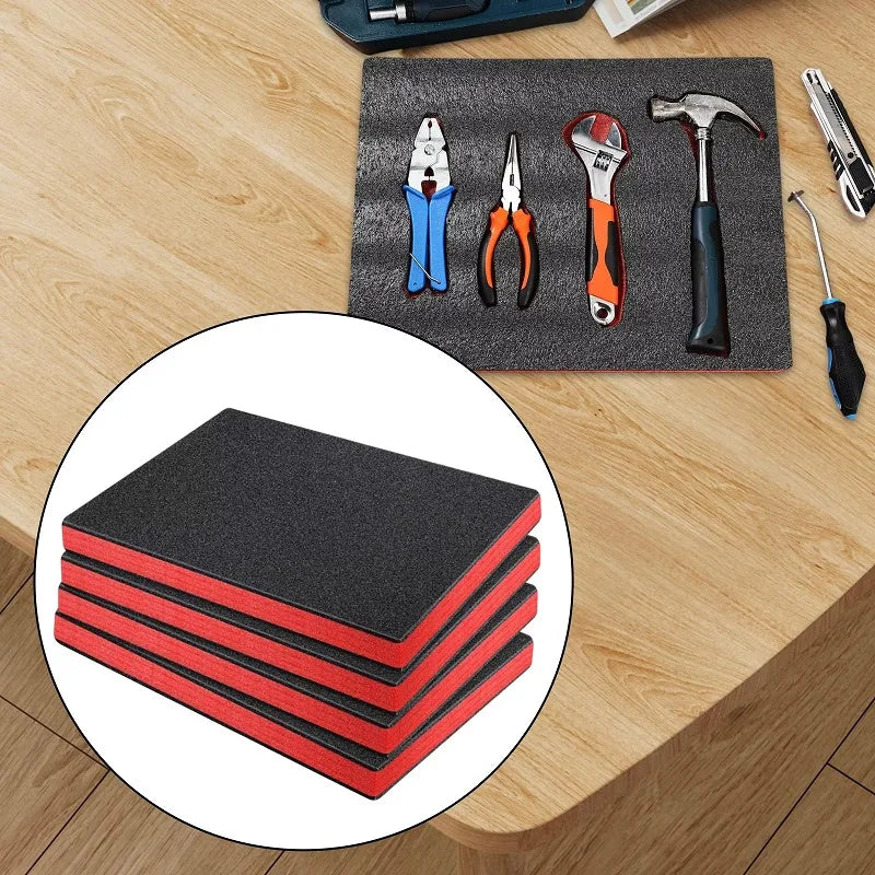 2/4pcs EPE Toolbox Foam for Organization and Shock-Absorbing Protection, Cuttable Polyurethane Insert Sheet for Storage Tool