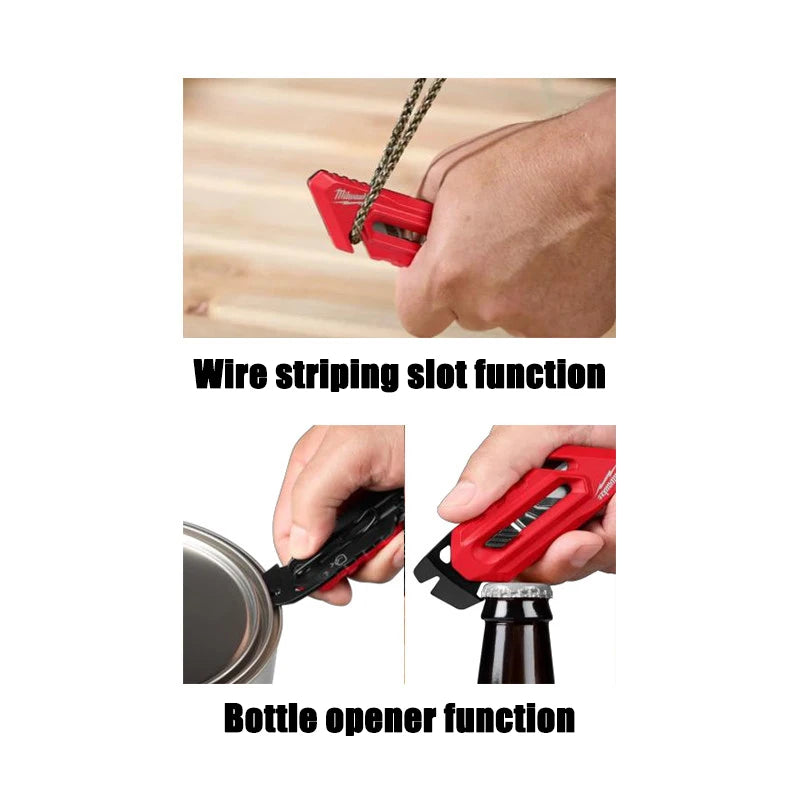 Milwaukee 4-in-1 multi-functional folding utility knife, portable paper cutter and box opener 4932501777/48-22-1517