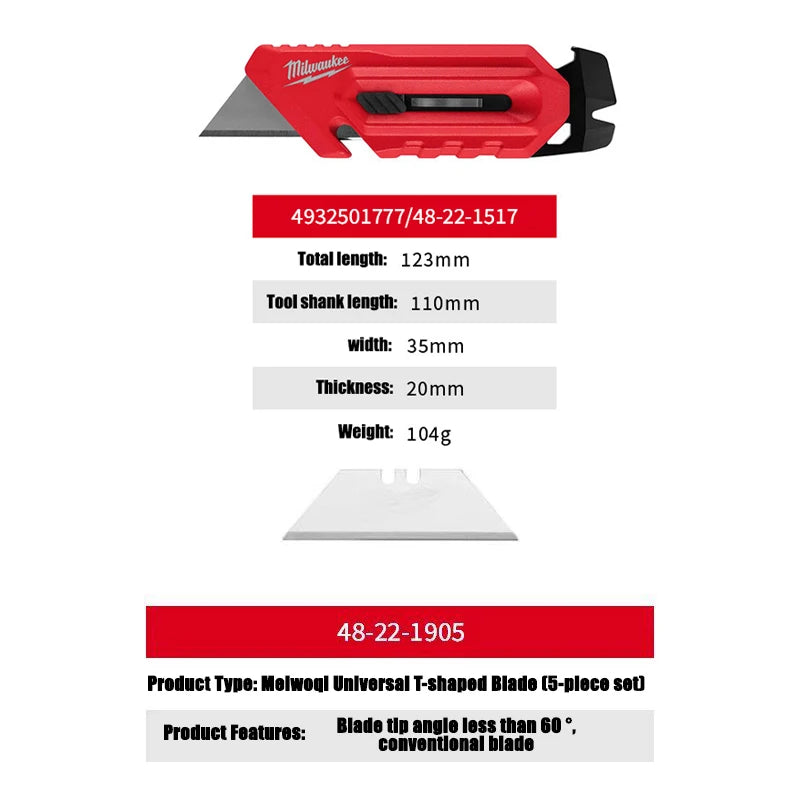 Milwaukee 4-in-1 multi-functional folding utility knife, portable paper cutter and box opener 4932501777/48-22-1517