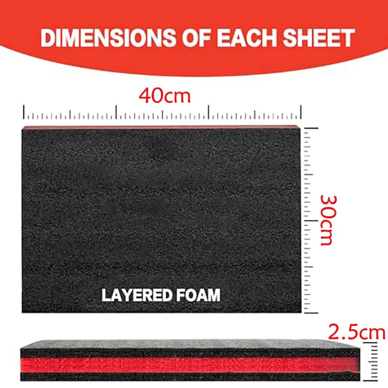 Tool Box Foam Protective Inserts for Cases,Polyethylene Tool Foam for Cases,Cushion Insert for Toolboxes for Packaging,Craft