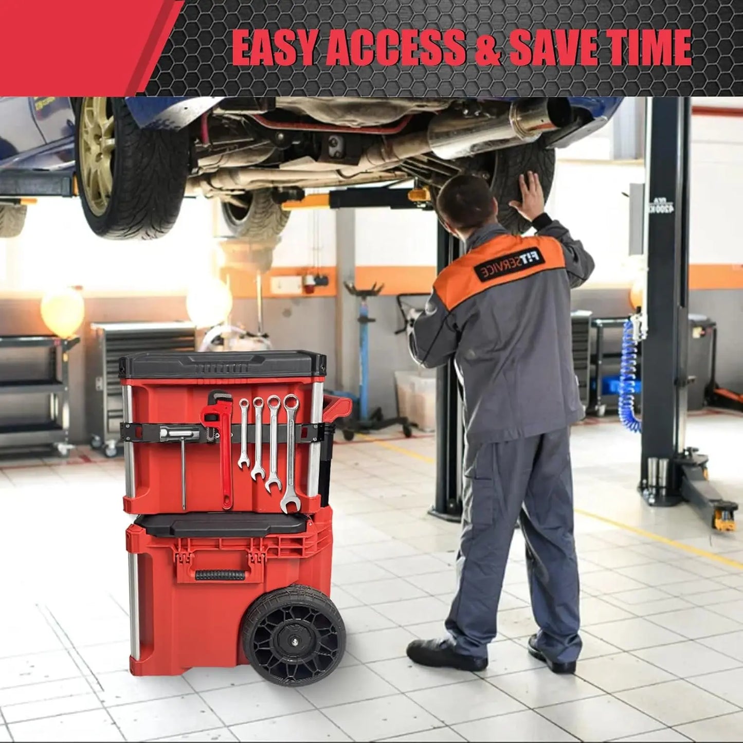 Powerful Magnetic Bar Mount Fits for Milwaukee Packout Toolbox, Tool Holder Strip Work on Packout Rails, Keeping Tools Handy