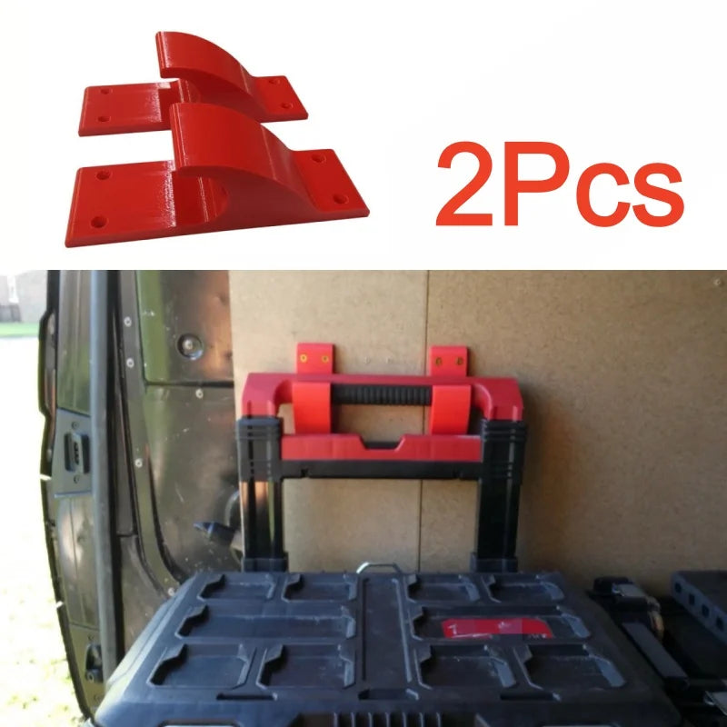 2Pcs Trolley Hooks Red For Milwaukee Packout Trolley Heavy Duty Storage Hanger Hooks S&J FAB LTD Workshop Tool Organizer