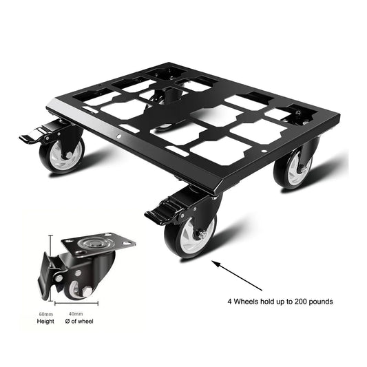 Heavy Duty Tool Box Dolly Compatible with Milwaukee Packout Toolboxes Thickened Carbon Steel Frame, Small Wheel Fit For Indoor