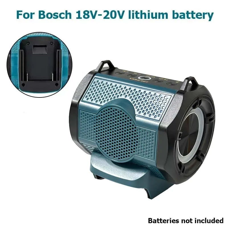 NEW Bluetooth Speaker For Milwaukee/Makita/Dewalt/Bosch 18V 20V Battery With USB Type-C Port Charge Player Loudspeaker Amplifier