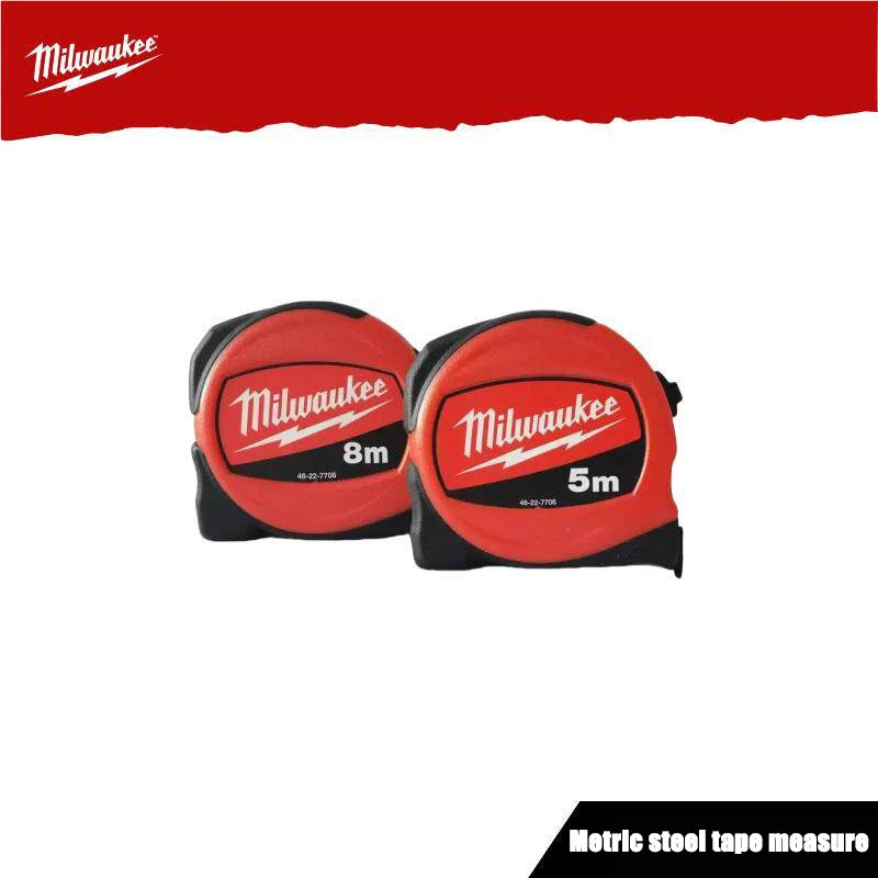 Milwaukee SLIMLINE 5m and 8m tape measures, manual tool measuring tool accessories tape measure 48-22-7706/48-22-7708