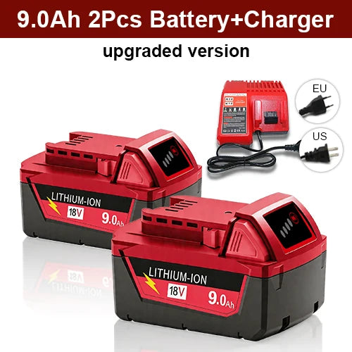 For Milwaukee M18 12.0Ah Battery XC 12000mAh Replacement for 48-11-1860 M18B5 18V Li-ion Cordless Power Tool High Capacity18650