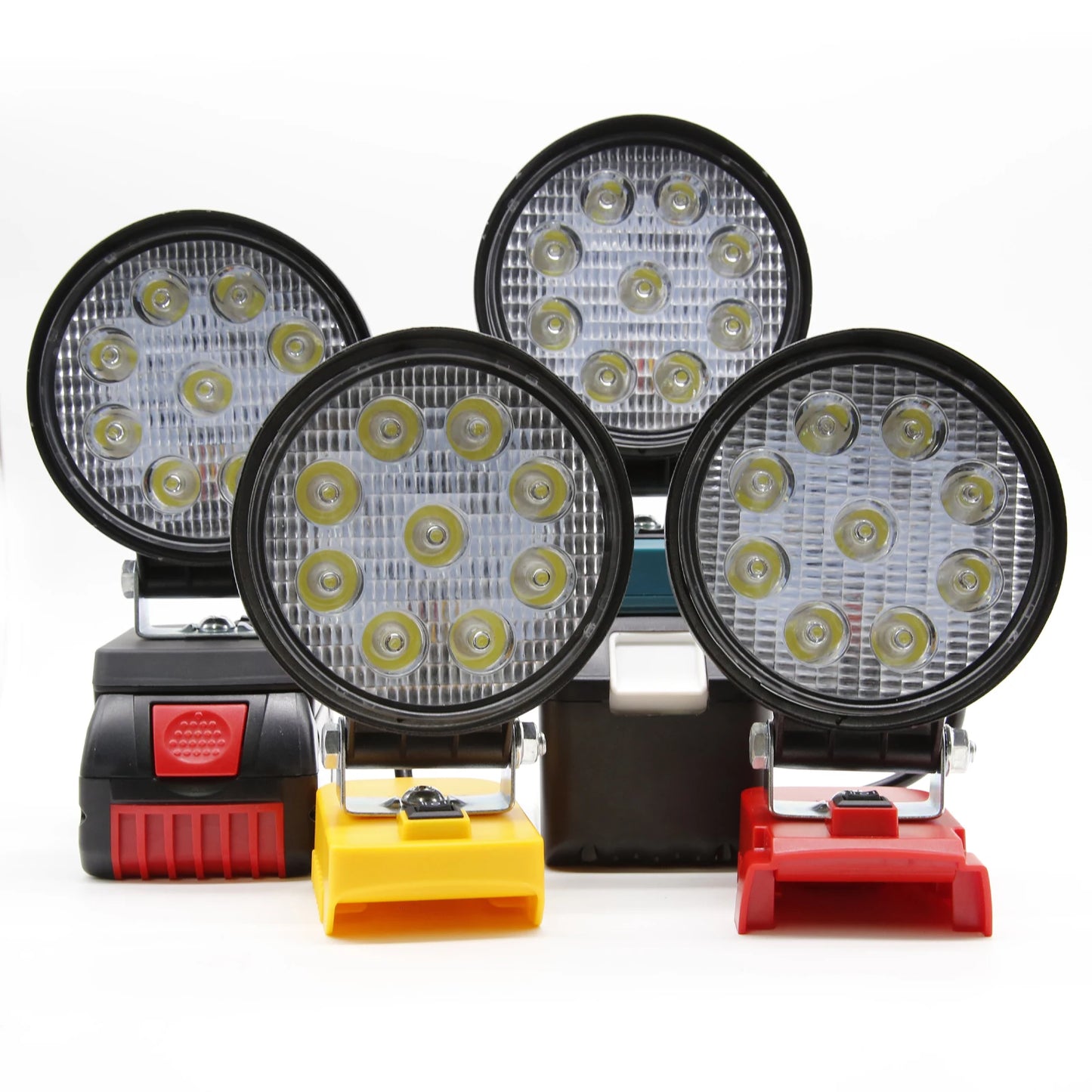 9 LED Portable Work Light Tool Lamp Suitable for Bosch/Dewalt/Milwaukee/Makita 18V Li-On BATTERY