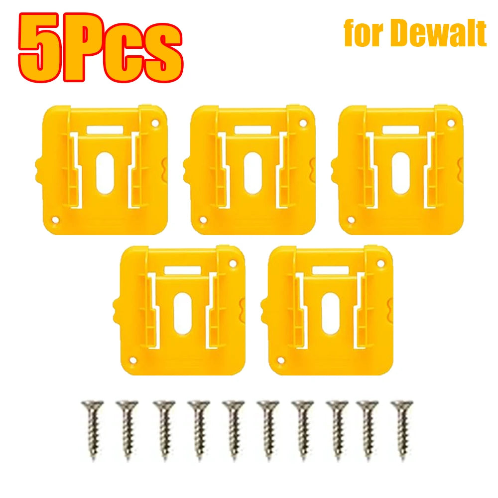 1-15Pcs Battery Holder Wall Mount for Dewalt/Makita/Milwaukee Holder Battery Storage Rack 14.4V 18V for Warehouse, Factory