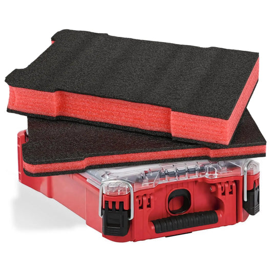 Shockproof Foam Insert Fits for Milwaukee 48-22-8435 Packout Tool Box DIY Tools DIY Cut-to-Fit with Impact Protection