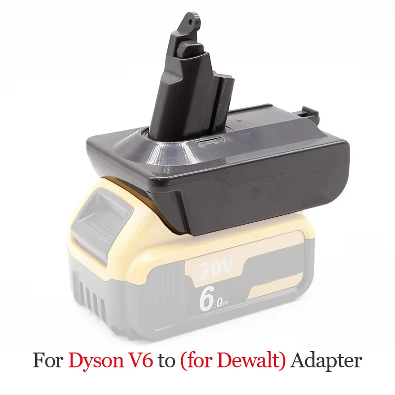 Adapter for Makita/Dewalt/Milwauke 18V Lithium Battery Converter To For Dyson V6 V7 V8 Series Vacuum Cleaner Tool DC58/SV11/SV10