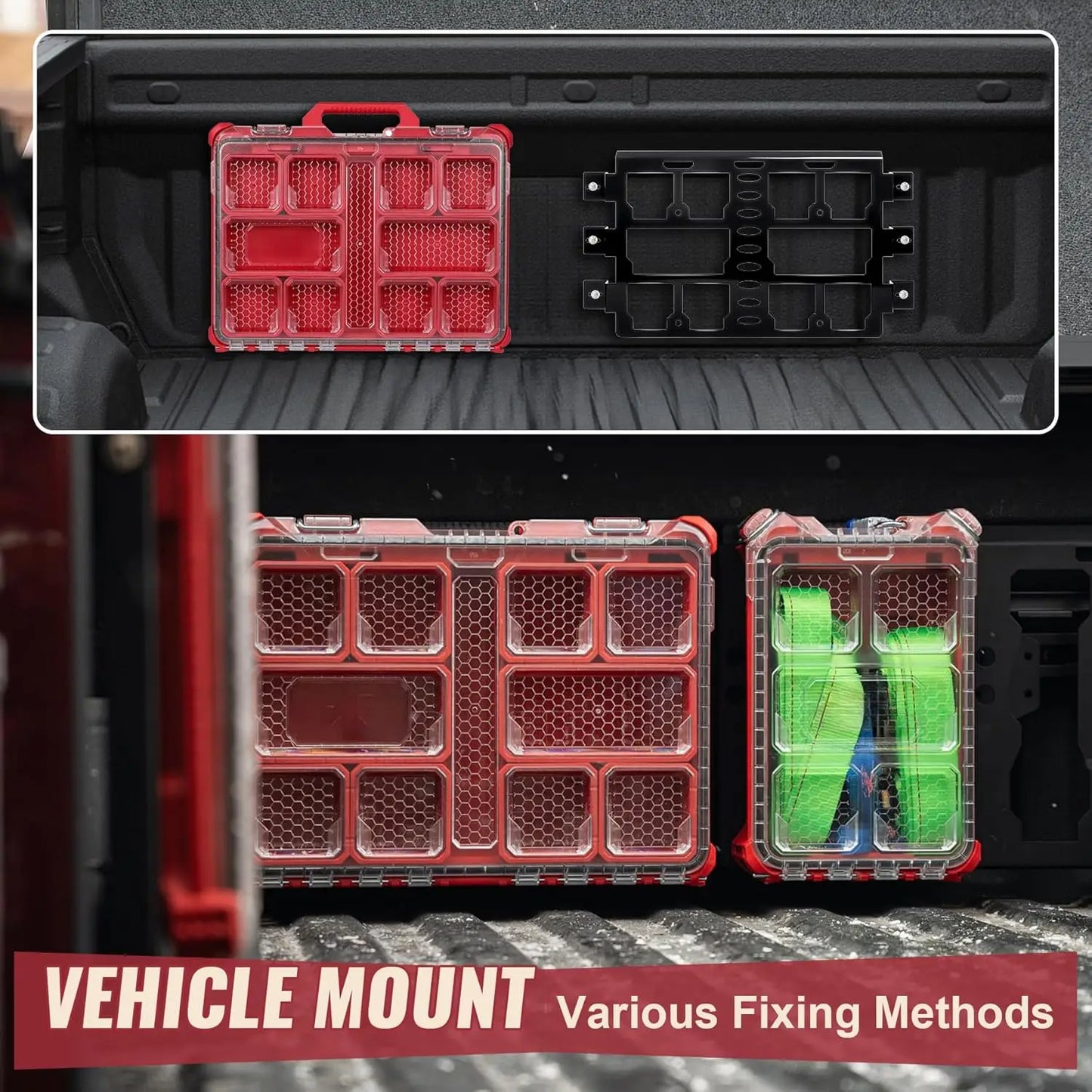 Heavy Duty Carbon Steel Packout Mounting Plate for Milwaukee Packout Toolbox, Wall or Floor Mounting Base, for Tool Organization