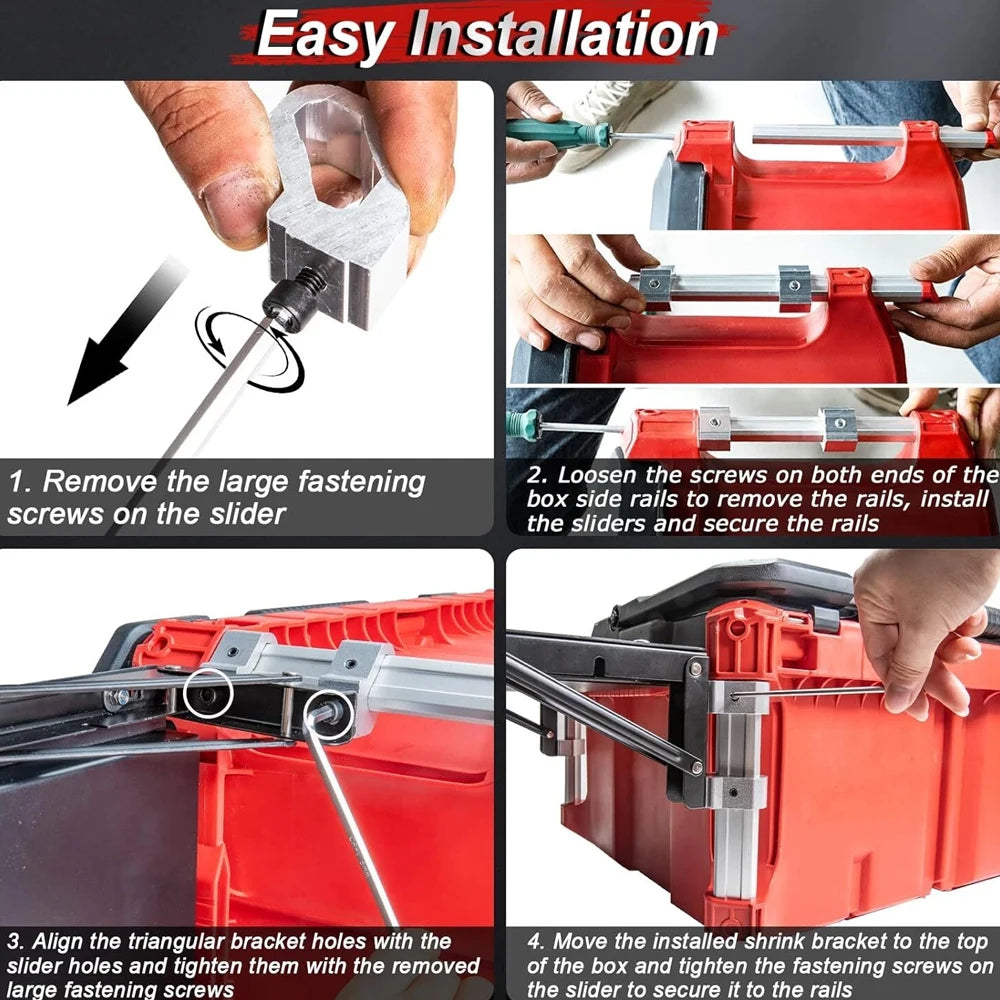 Folding Magnetic Table Fits for Milwaukee Packout Toolbox Powerful Magnetic Tool Tray Side(Tools are not included )