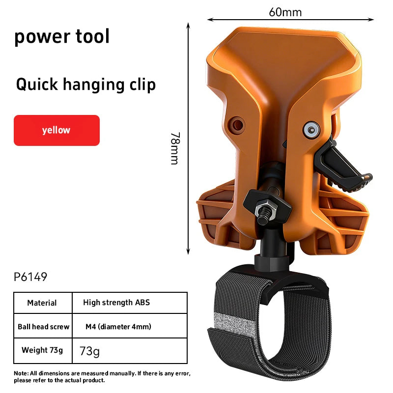 Self-locking Drill Holder Belt Clip Quick Release High-hardness Quick-hook Tool Holder Portable Tool Organizer