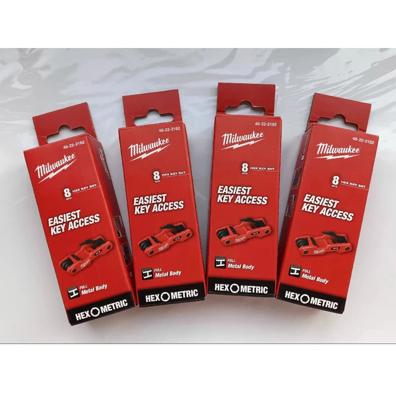 Milwaukee 48-22-2182 8-Key Folding Hex Key Set Metric Mini Portable 270 ° Adjustable Wrench