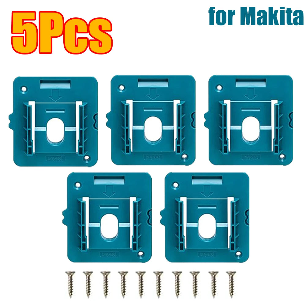 1-15Pcs Battery Holder Wall Mount for Dewalt/Makita/Milwaukee Holder Battery Storage Rack 14.4V 18V for Warehouse, Factory