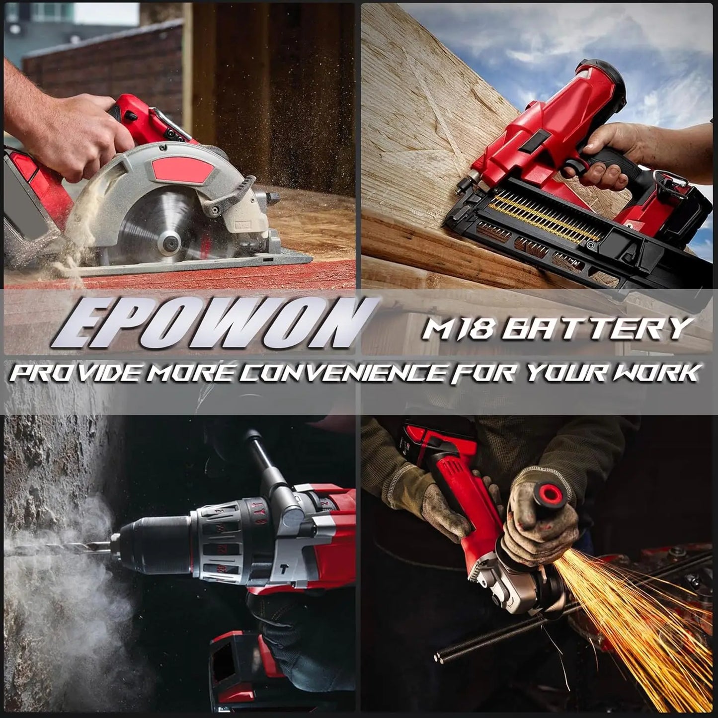 6.0Ah/9.0Ah/12.0Ah For Milwaukee M18 18V Replacement For Milwaukee M18B5 XC Li-ion battery 48-11-1815 2604-20 48-11-1850 charger