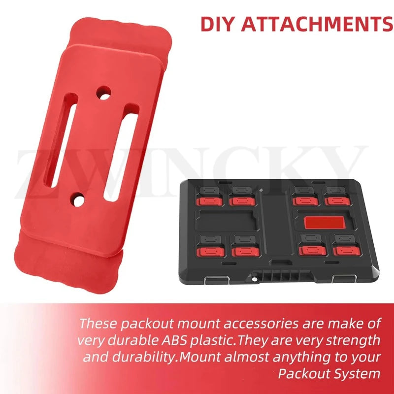 Mounting Feet For Packout -5/10 Pack,For Packout Accessories,Feet Mounting System,Red support legs for Milwaukee Packout