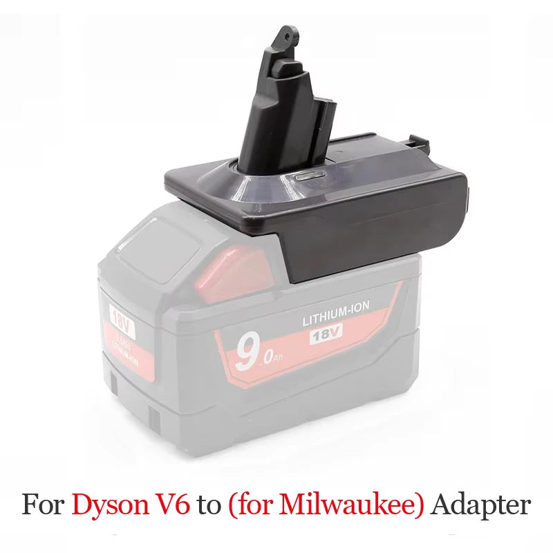 Adapter for Makita/Dewalt/Milwauke 18V Lithium Battery Converter To For Dyson V6 V7 V8 Series Vacuum Cleaner Tool DC58/SV11/SV10
