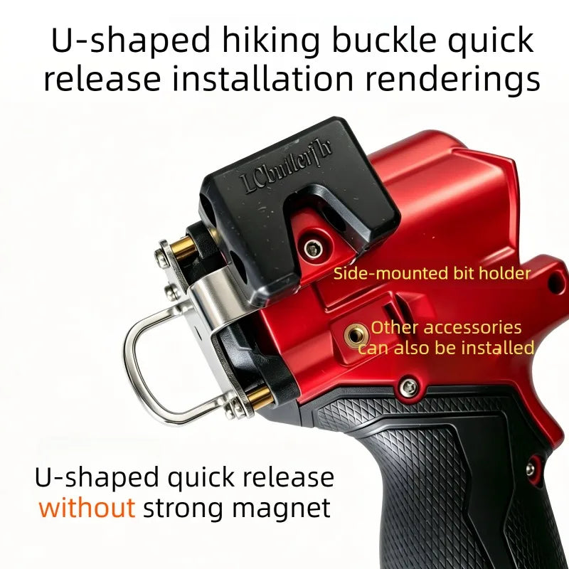 Quick Hanging for Milwaukee 3453/3404/2904/2593 Modified FID2U/FPD2U/FPD3//FID3 Screwdriver Hook Quick Hanging Mountain Buckle
