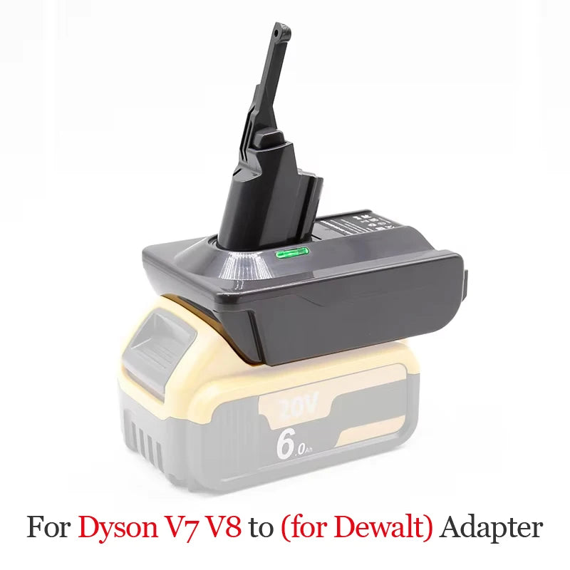 Adapter for Makita/Dewalt/Milwauke 18V Lithium Battery Converter To For Dyson V6 V7 V8 Series Vacuum Cleaner Tool DC58/SV11/SV10