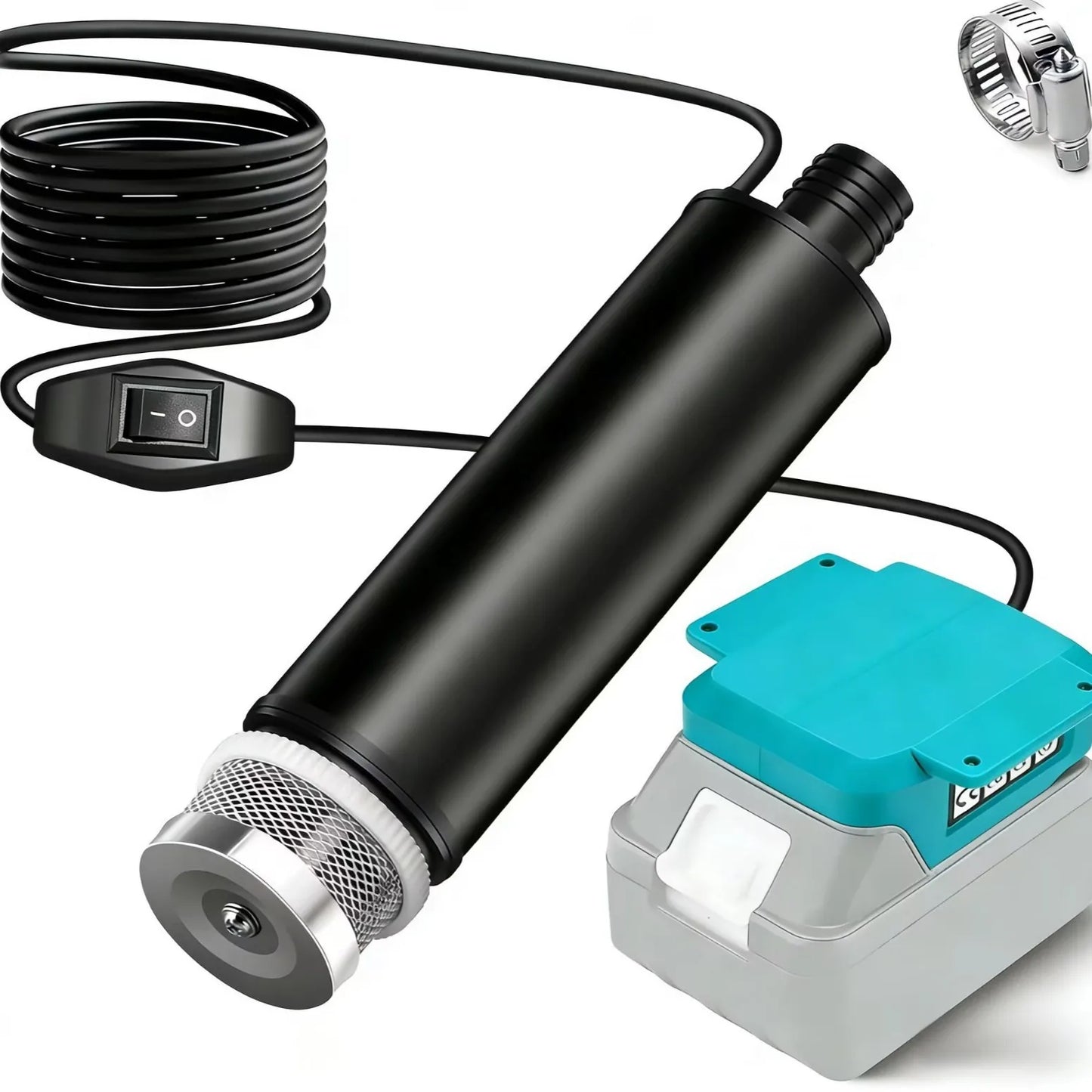 Portable Cordless Submersible Pump for Makita/Milwaukee/Ryobi 18/20V Lithium Batteries Multi-purpose Submersible Pump for Garden