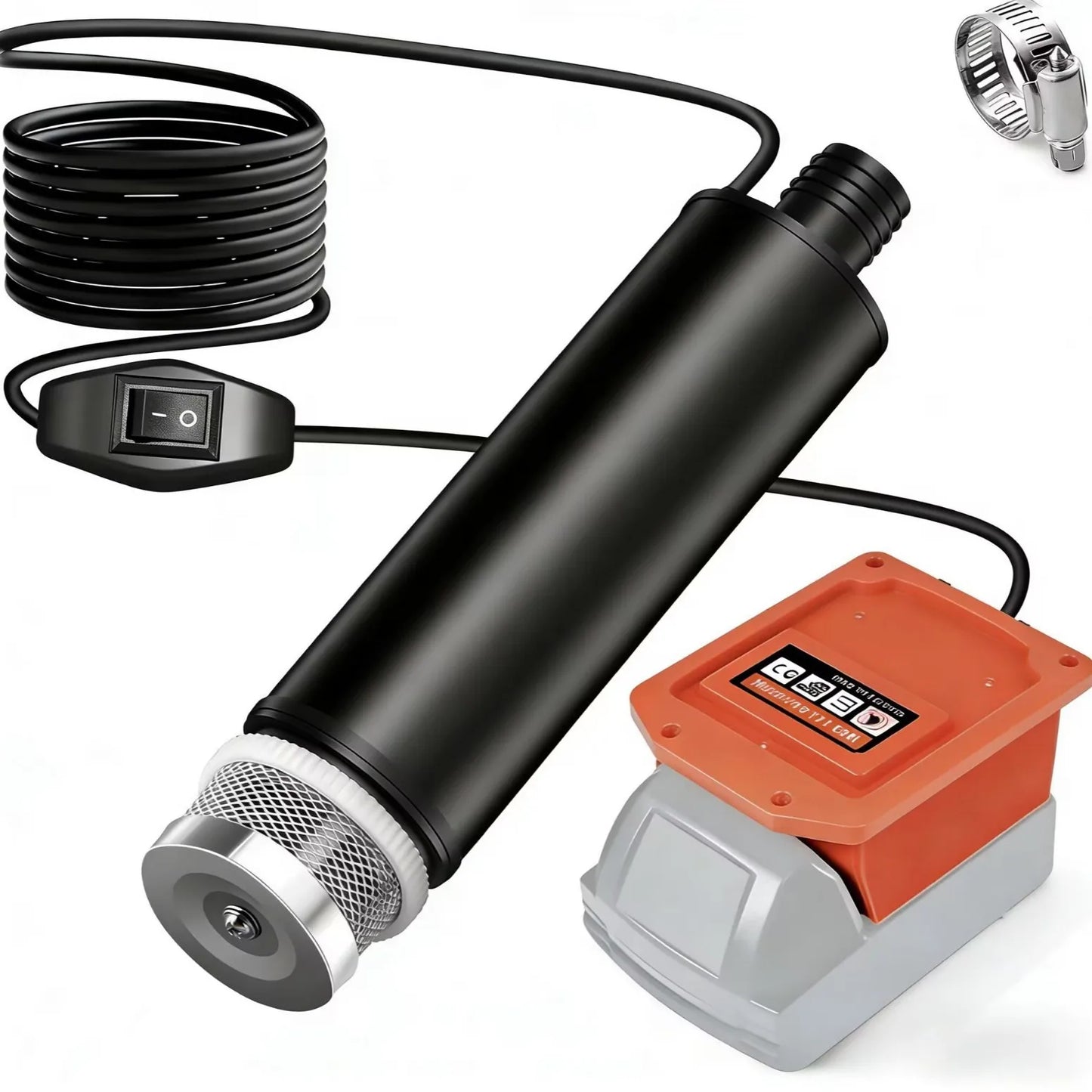 Portable Cordless Submersible Pump for Makita/Milwaukee/Ryobi 18/20V Lithium Batteries Multi-purpose Submersible Pump for Garden