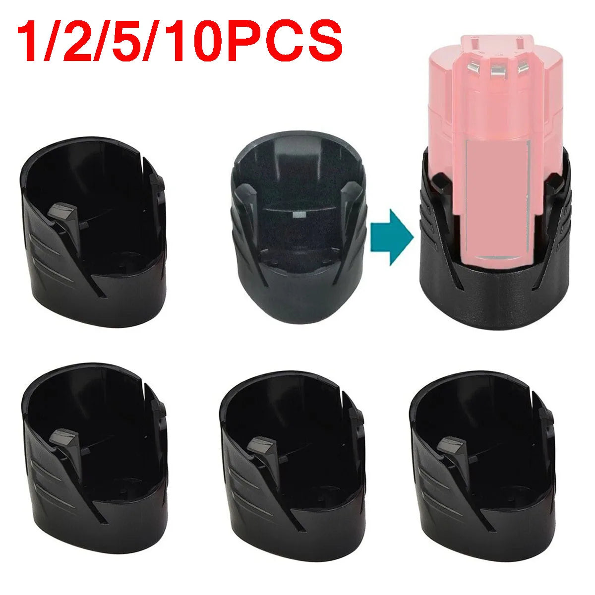 1/2/5/10Pc 12V Lithium Ion Battery Plastic Case Bottom Shell Box Part Fit For Milwaukee Li-ion 3 Cell Battery Holder Accessories