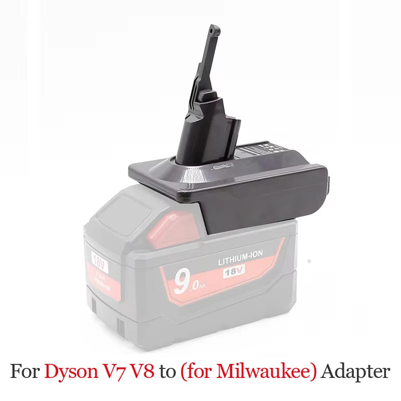 Adapter for Makita/Dewalt/Milwauke 18V Lithium Battery Converter To For Dyson V6 V7 V8 Series Vacuum Cleaner Tool DC58/SV11/SV10