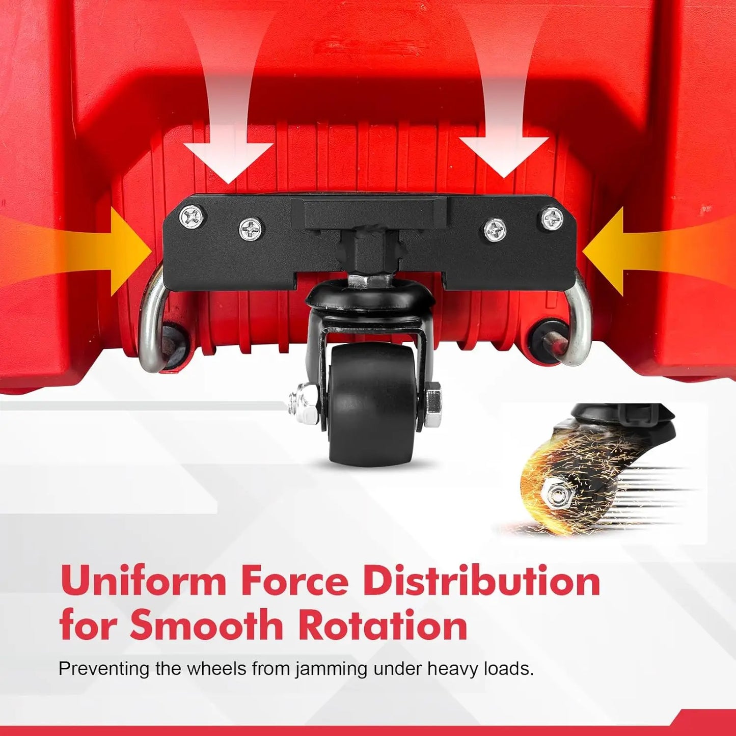 Compatible with Milwaukee Packout Rolling Tool Box Front Wheels Caster Wheels for Packout Tool Box