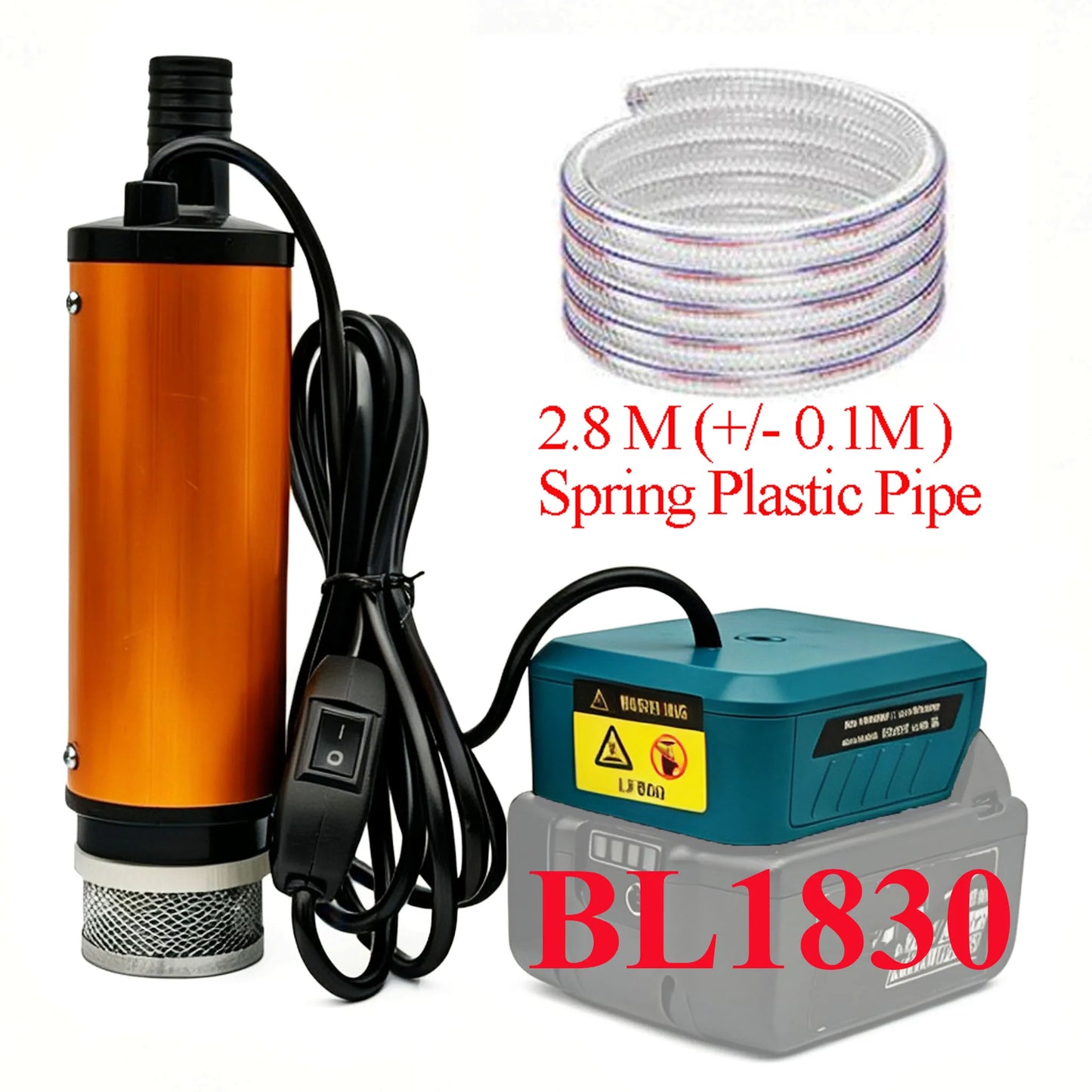 For Makita For Dewalt For Milwaukee For Bosch 18V Lithium Ion Battery Portable Suction Water Pump Oil Well Machine Drainage Pump