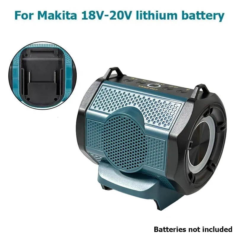 NEW Bluetooth Speaker For Milwaukee/Makita/Dewalt/Bosch 18V 20V Battery With USB Type-C Port Charge Player Loudspeaker Amplifier