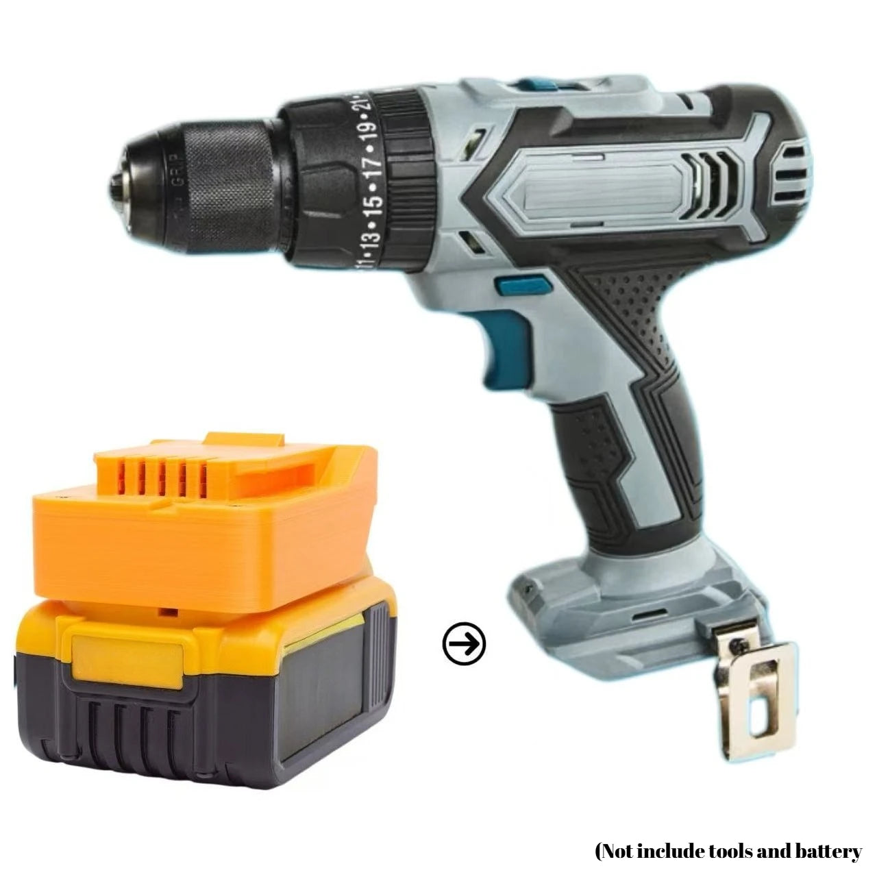 Battery Adapter for Dewalt/Makita /Milwaukee/ Bosch 18V  Lithium To Aldi Ferrex Activ Energy 20v  Tools