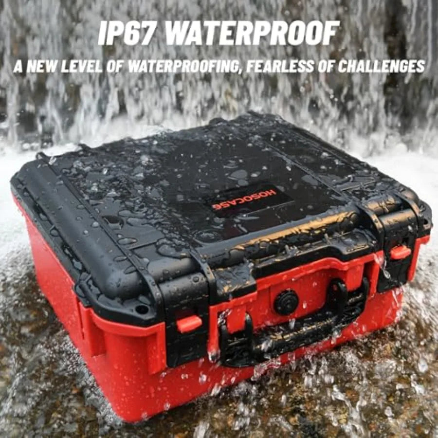Case for Milwaukee M12 M18 Battery: Waterproof Battery Hard Carrying Storage Cases with 9 Dividers for Milwaukee M18/M12 Tool B