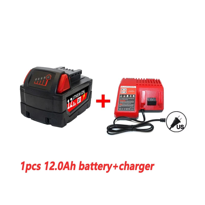 6.0Ah/9.0Ah/12.0Ah For Milwaukee M18 18V Replacement For Milwaukee M18B5 XC Li-ion battery 48-11-1815 2604-20 48-11-1850 charger