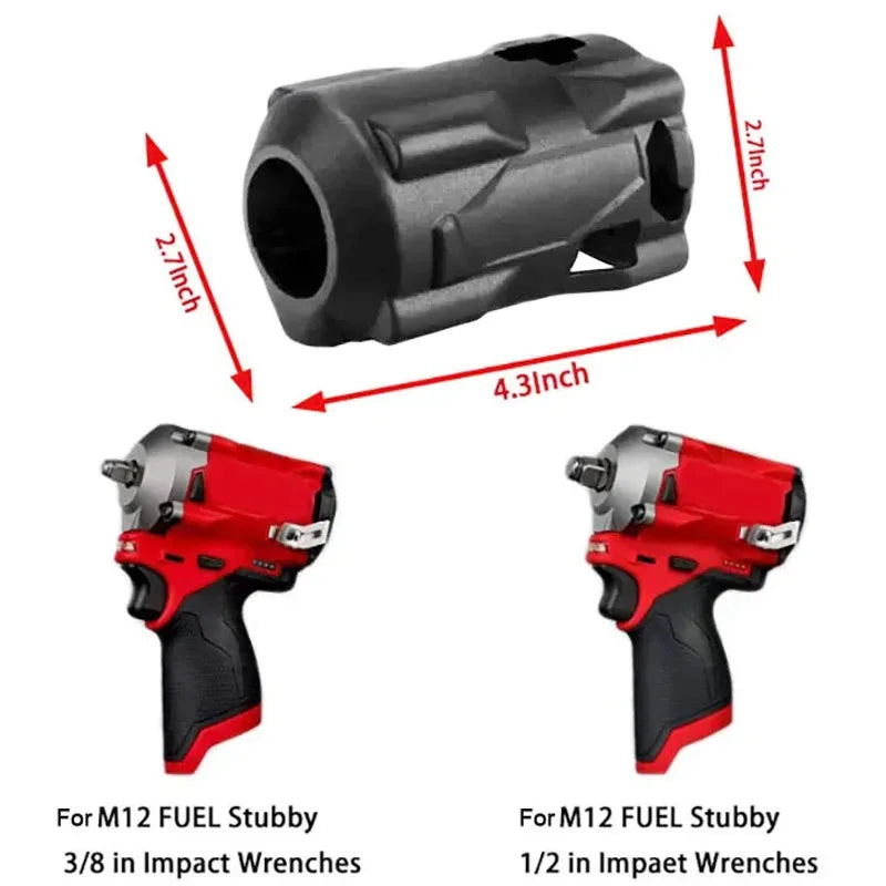49-16-2563 Impact Driver Protective Boot Fit for milwaukee M12 Fuel 1/2 and 3/8 Stubby Impact Wrenches 49-16-2554