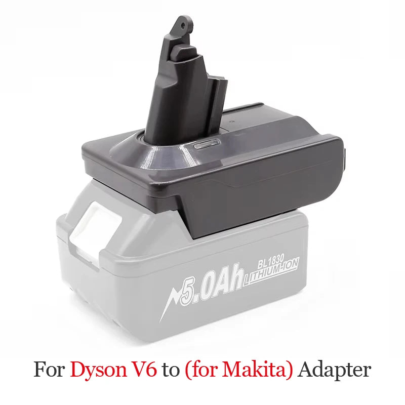 Adapter for Makita/Dewalt/Milwauke 18V Lithium Battery Converter To For Dyson V6 V7 V8 Series Vacuum Cleaner Tool DC58/SV11/SV10