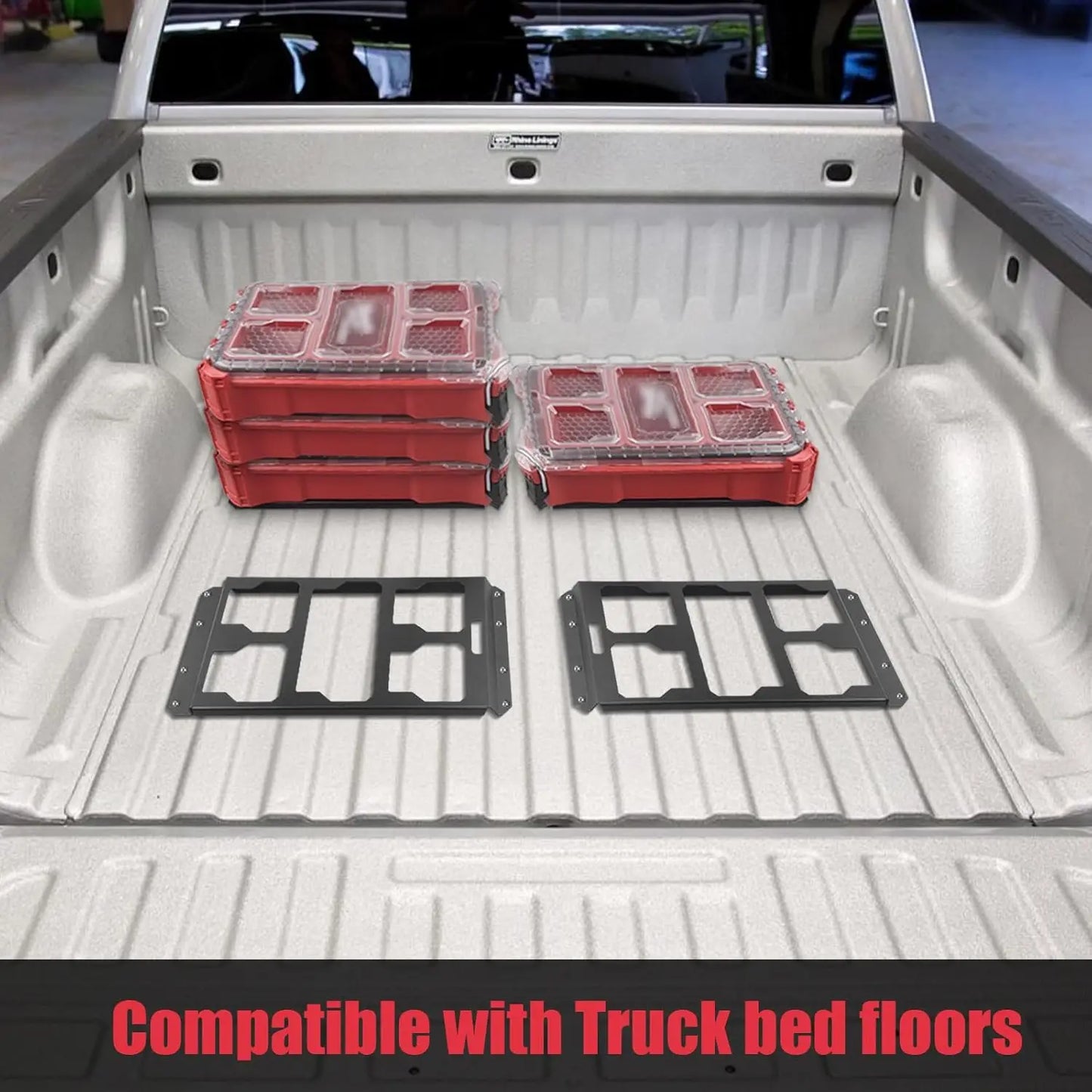 Mounting Plate Compatible with Milwaukee Packout Toolbox, Aluminum Mounting Base Storage Toolbox on Wall and Floor