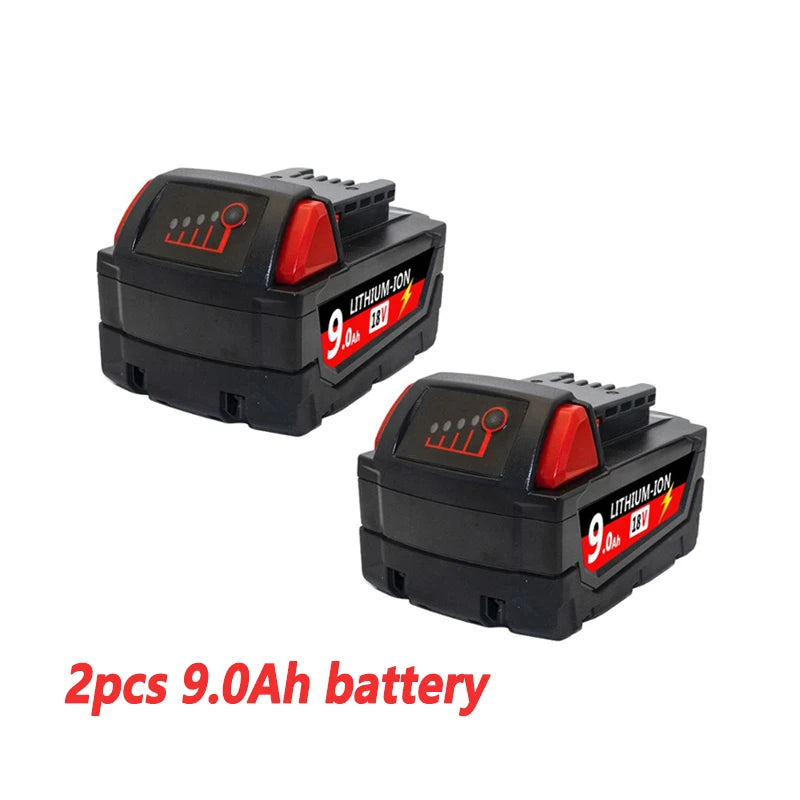 6.0Ah/9.0Ah/12.0Ah For Milwaukee M18 18V Replacement For Milwaukee M18B5 XC Li-ion battery 48-11-1815 2604-20 48-11-1850 charger