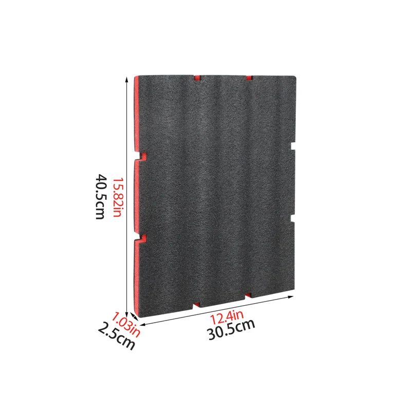Foam Tool Organizer Inserts Compatible with Milwaukee 48-22-8442 and 48-22-84432 Drawer Boxes,Shockproof Red & Black Foam Insert