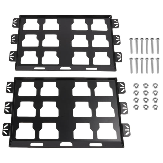 2 Pack Toolbox Mounting Plates Compatible for Milwaukee Packout , 100 Lbs, Metal Full Plates for Tool Storage and Organization