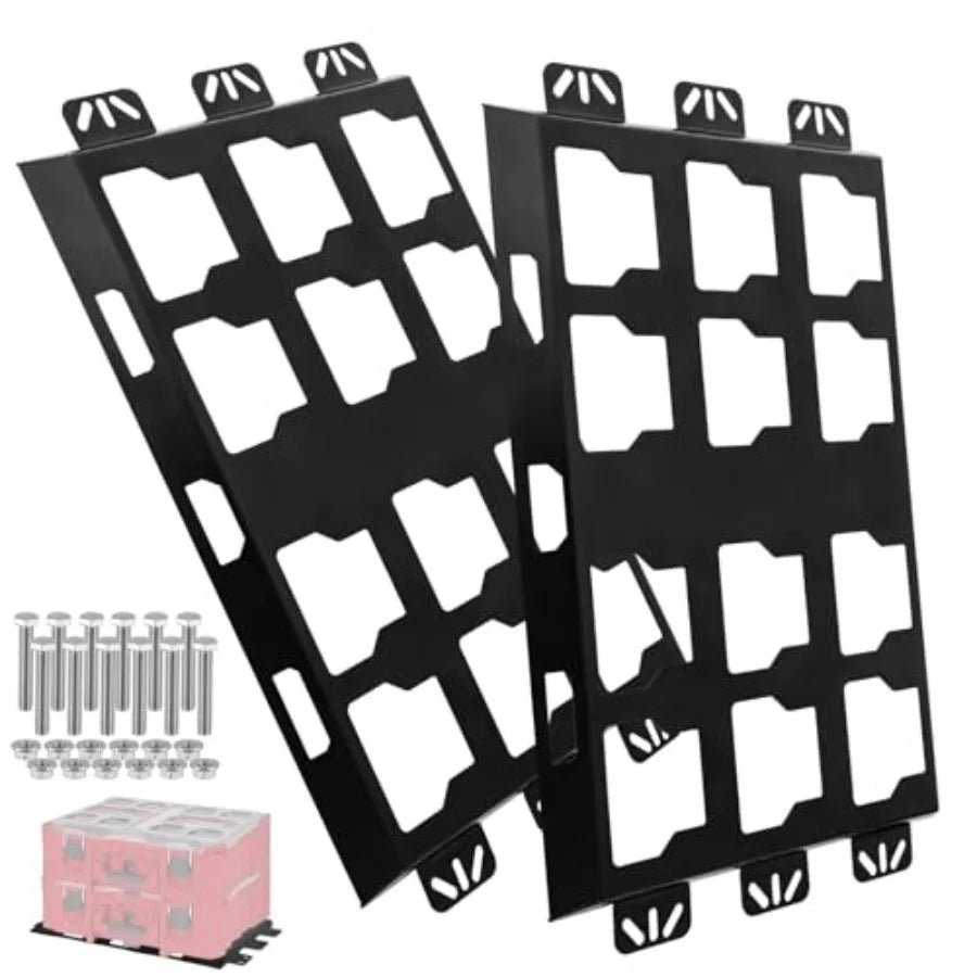 Heavy Duty Mounting Compatible with Milwaukee Packout Toolbox System Metal Base with Powder Coat Truck Bed Wall Floor Mount Van