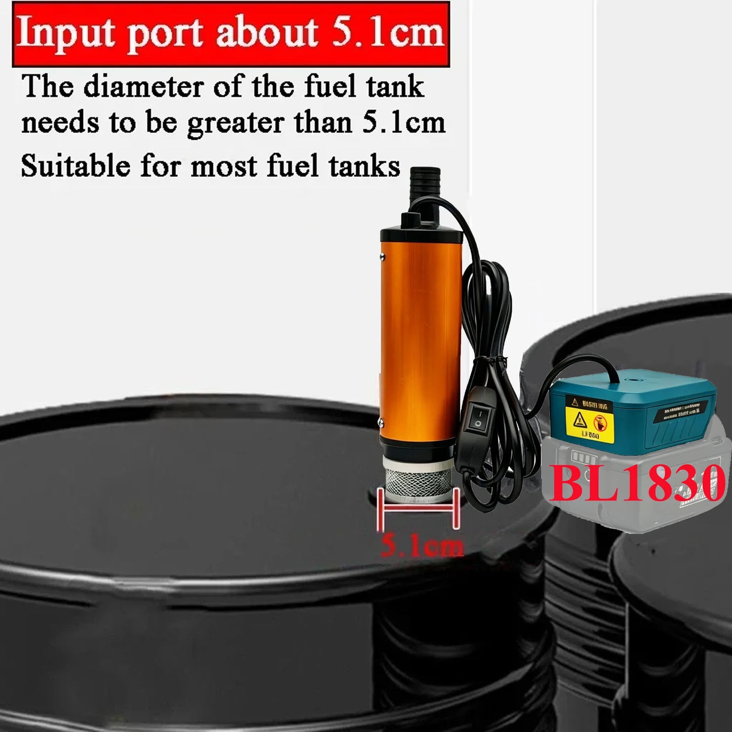 For Makita For Dewalt For Milwaukee For Bosch 18V Lithium Ion Battery Portable Suction Water Pump Oil Well Machine Drainage Pump