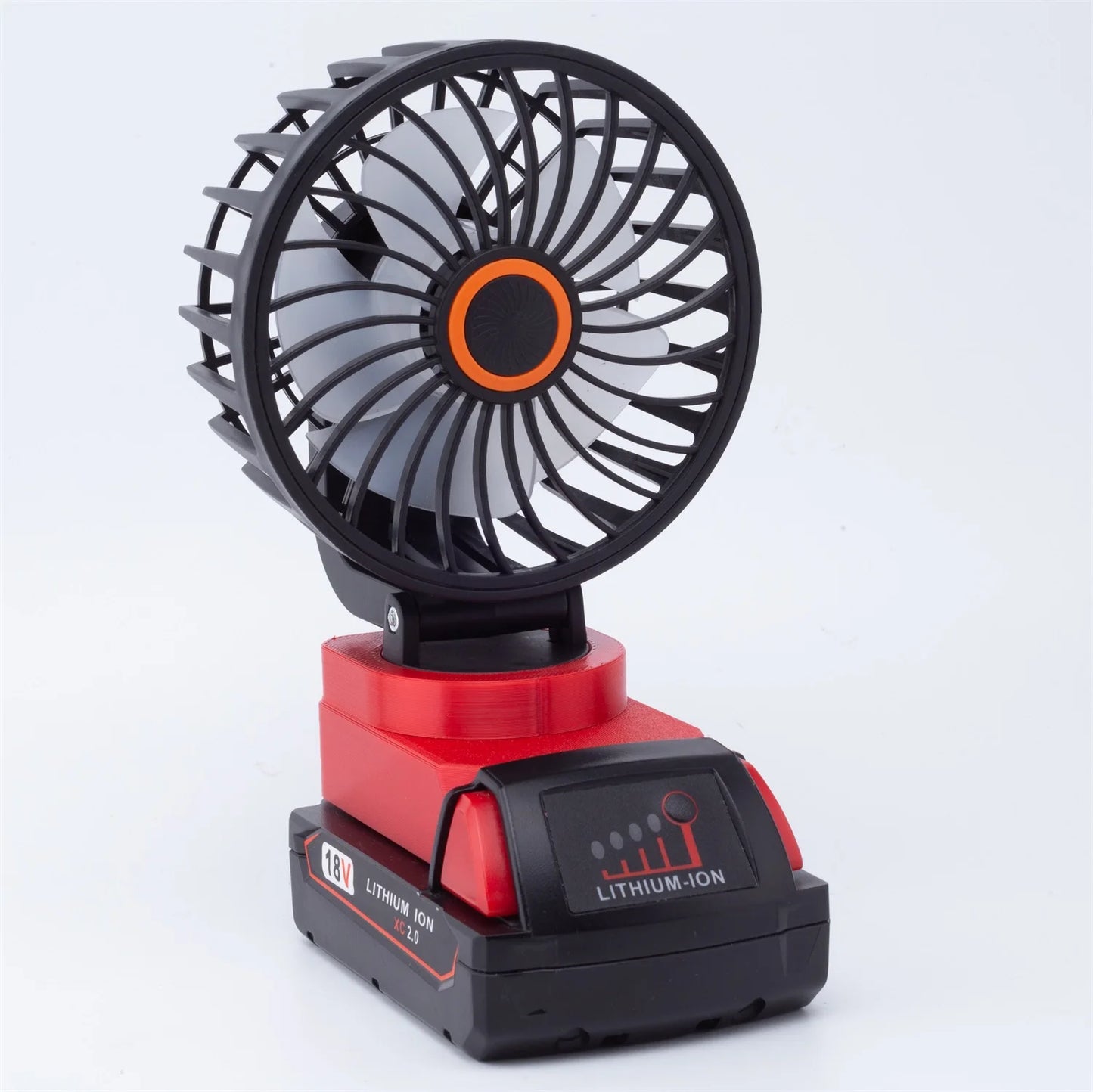 Suitable for Milwaukee 18/20V Lithium Battery Adapter Cordless Fan Portable Multi-angle Workshop on-site Fan Power Tool