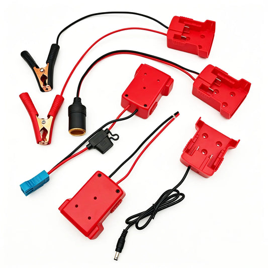 Tool Parts For Milwaukee Lithium Battery External Power Supply Mount DIY Connector Adapter Dock Holder Wire For M18 Car Lighter