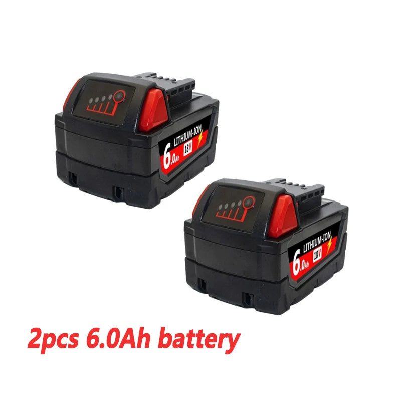 6.0Ah/9.0Ah/12.0Ah For Milwaukee M18 18V Replacement For Milwaukee M18B5 XC Li-ion battery 48-11-1815 2604-20 48-11-1850 charger